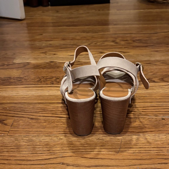 Sezane Beige Suede Strappy Sandals/ clogs - Picture 4 of 9